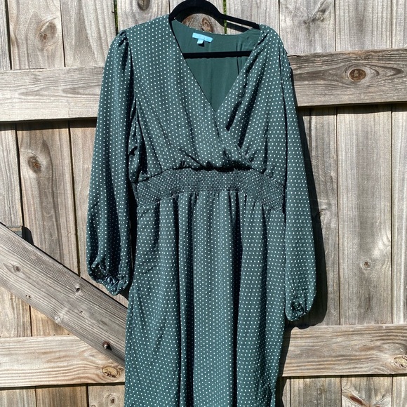 Draper James RSVP Green Polka Dot Dress - Picture 2 of 8